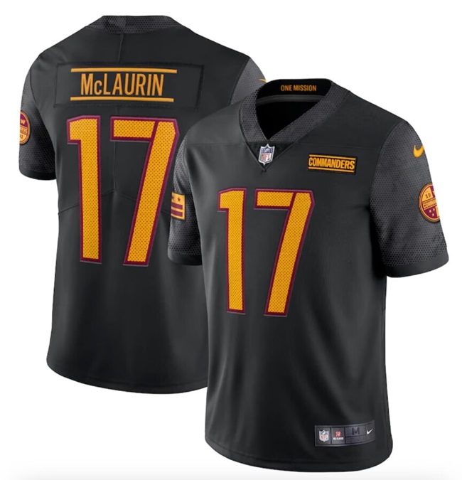 Men's Washington Commanders ACTIVE PLAYER Custom Black Vapor Stitched Football Jersey